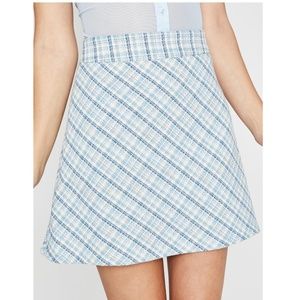 Sugar Thrillz high waisted plaid tweed mini skirt